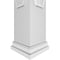Ekena Millwork Craftsman Classic Square Non-Tapered Coastal Fretwork Column w/ Prairie Capital & Prairie Base CC1209ENCTLPRPR - alternate 3